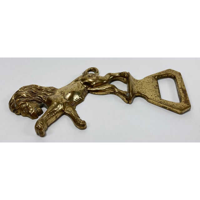 Figurative Vintage Regal Brass Lion Motif Bottle Opener For Sale - Image 3 of 5