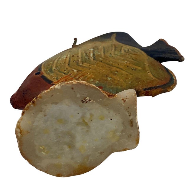 1930s Rare Art Deco Era Handmade Butterfly Angel Saltwater Fish Sculpture Candle, Pair For Sale - Image 12 of 13