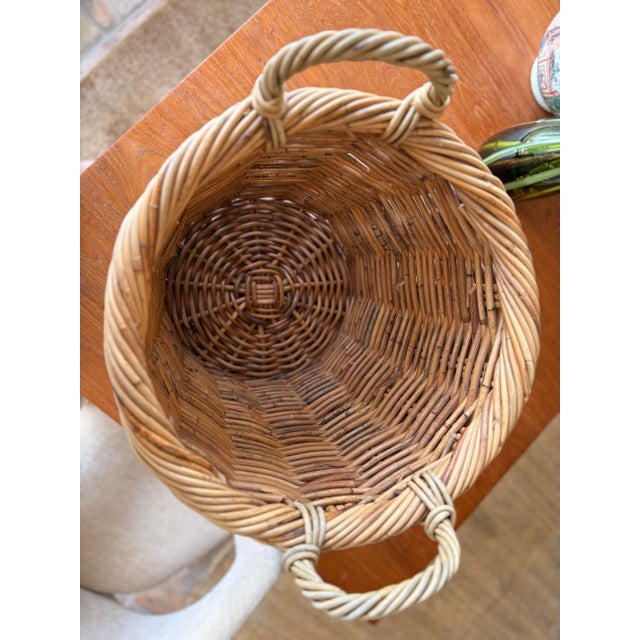 Large English Woven Wicker Basket For Sale - Image 12 of 12