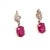Natural Ruby Diamond Earrings 14k Gold 1.55 TCW Certified For Sale - Image 12 of 14