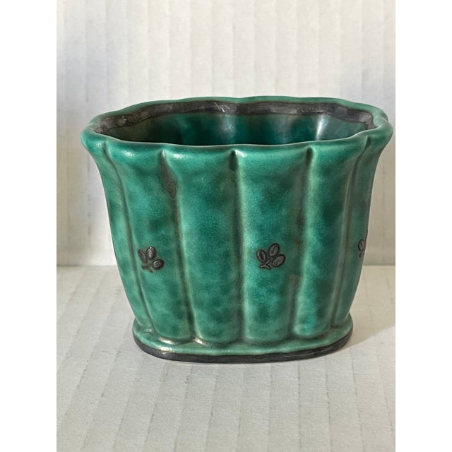 1960s 1960s Sweden Gustavsberg Argenta Ceramic Small Vase For Sale - Image 5 of 7