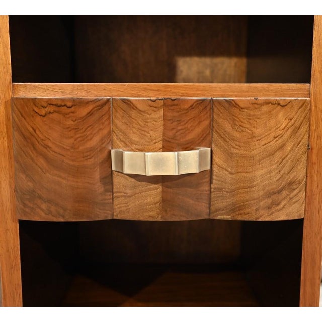 Small Art Deco Bedside Table in Walnut, 1920s For Sale - Image 10 of 18