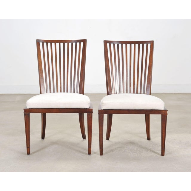 Brown Set of Six Barbara Barry for Baker Spindle Back Dining Chairs For Sale - Image 8 of 18