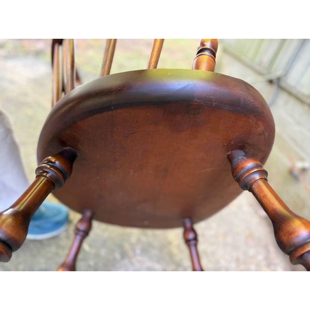 Wood Vintage Stickley Sack Back Windsor Armchair For Sale - Image 7 of 17