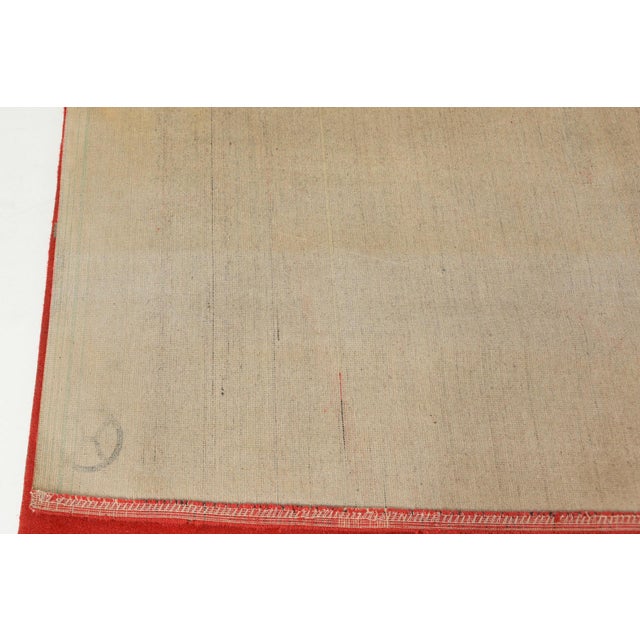German Wool Rug with Graphic Design, 1950s For Sale - Image 6 of 7