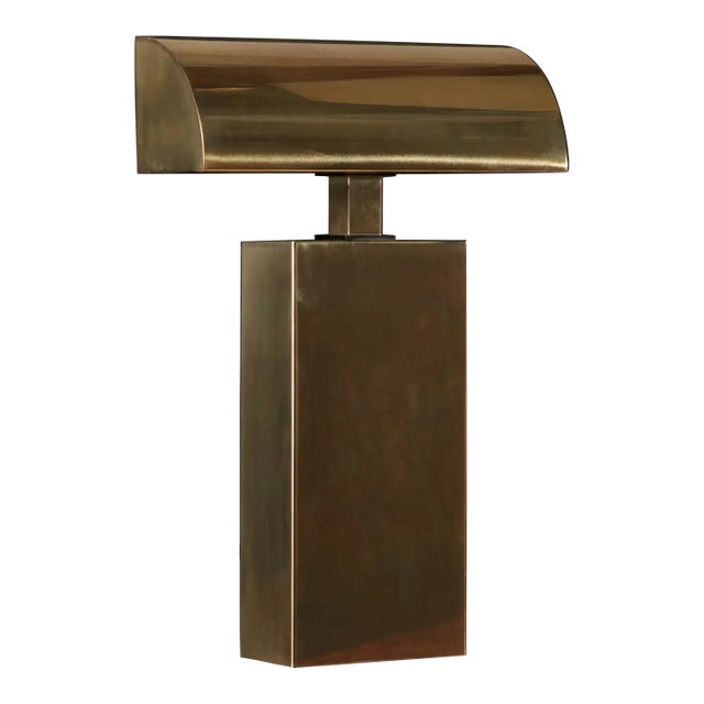 Karl Spinger 'Sculpture' Brass Table Lamp, C 1980, Signed For Sale