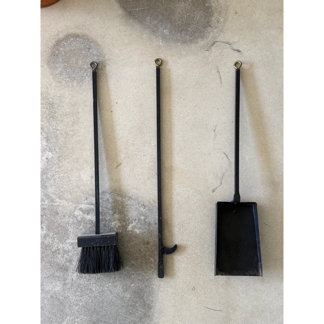 Mid-Century Modern 1950s Donald Deskey Fireplace Tools-Set of 4 For Sale - Image 3 of 4