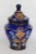Cobalt Blue Glass Hand Painted Floral Urn Bonboniere Cookie Jar With Lid For Sale - Image 13 of 13