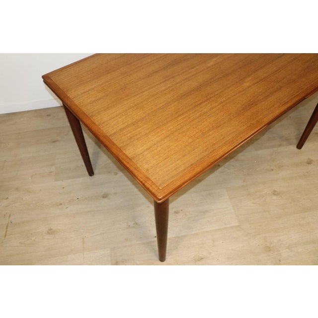 Vintage Scandinavian Extendable Danish Teak Dining Table, 1960 For Sale - Image 11 of 18