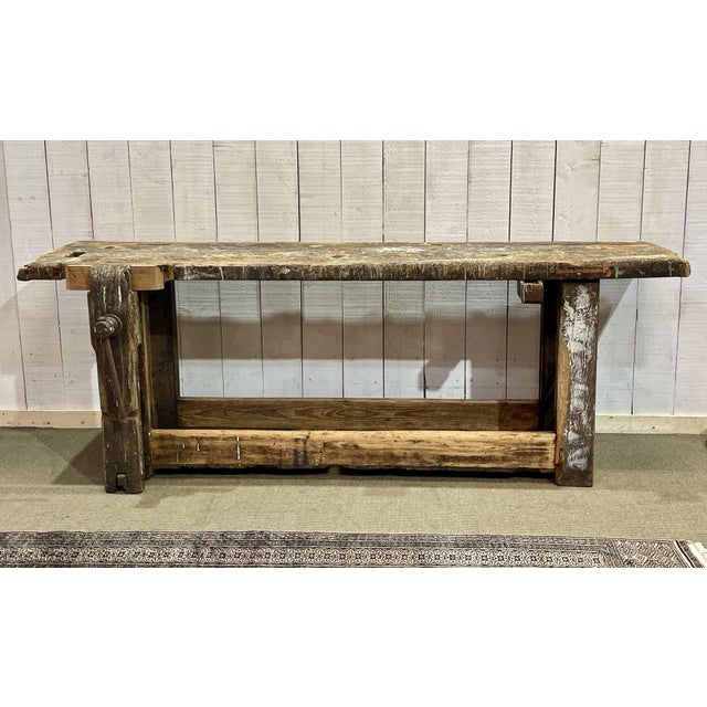 Carpenters Workbench in Oak and Fir, 1930s For Sale - Image 15 of 15