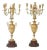 19th Century Gilt Bronze / Marble Base Five-Arm Candelabra For Sale
