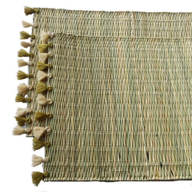 Size: 29 cm (11.5") x 43 cm (17"). Tassel length 3 cm (1 1/4"). Hand woven in Morocco with hand-applied tassels, easily...