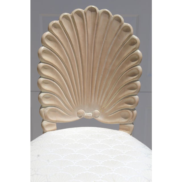 Shell 1980s Vintage Italian Hollywood Regency Grotto Shell-Back Swivel Bar Stools - Set of 3 For Sale - Image 7 of 18