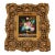 Vintage Floral Still Life Painting in Ornate Rococo-Style Gilt Frame For Sale