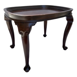 Queen Anne Carved Wood Table For Sale