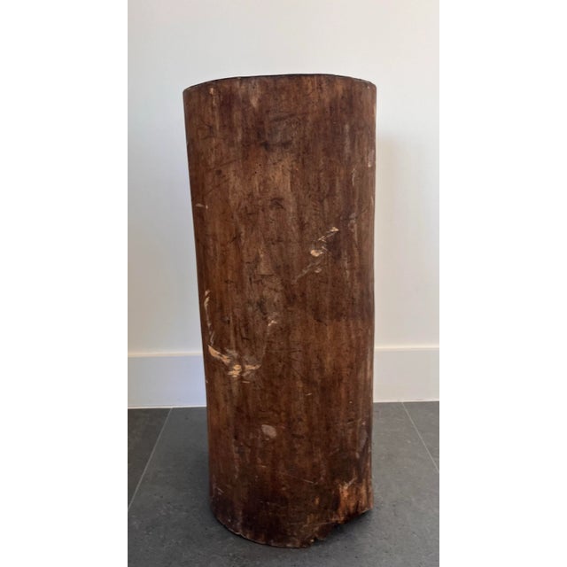 Antique Tree Trunk Barrel or Planter For Sale - Image 4 of 12