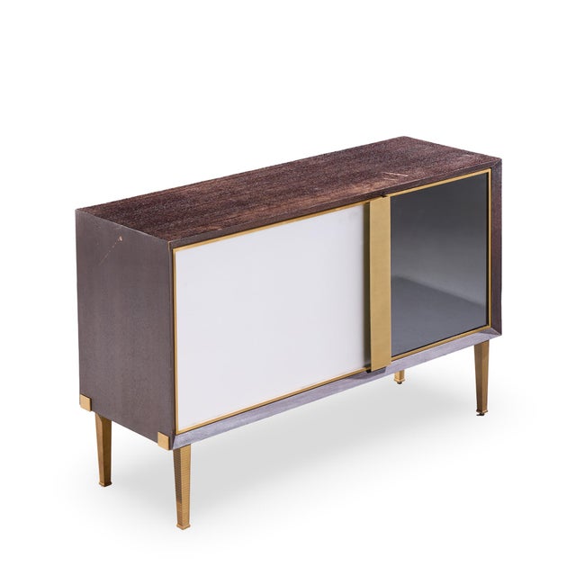 Wood Thomas Pheasant for Baker Furniture Janus Cabinet Credenza For Sale - Image 7 of 8