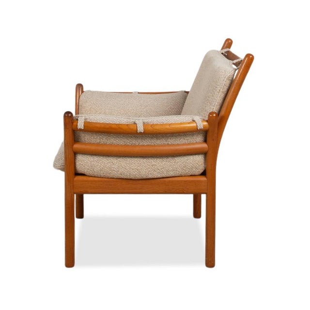 Mid-Century Danish Genius Armchair in Teak with Grey Upholstery by Illum Wikkelsø for CFC Silkeborg, 1975 For Sale - Image 14 of 15