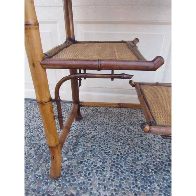 English Country Home Antique English Chinoiserie Style Bamboo Etagee For Sale - Image 4 of 12