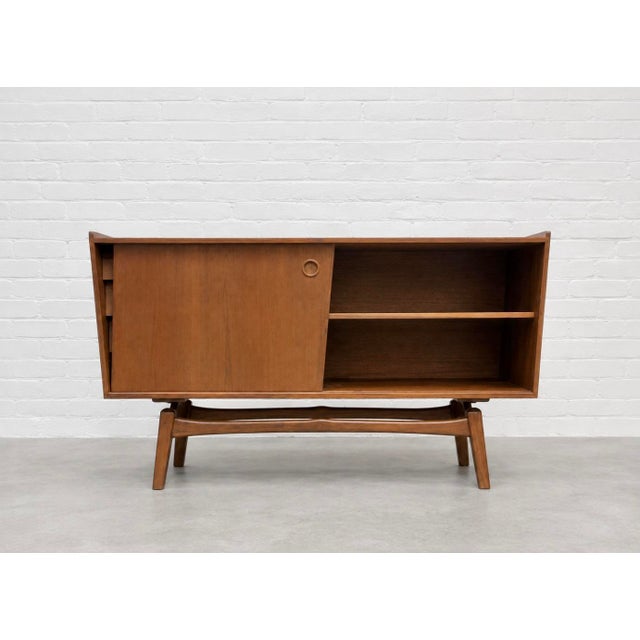 Mid-Century Modern Mid Century Modern Styled Apartment Sized Asymmetrical Credenza / Media Stand / Sideboard For Sale - Image 3 of 12