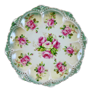 Austrian Porcelain Rose Plate