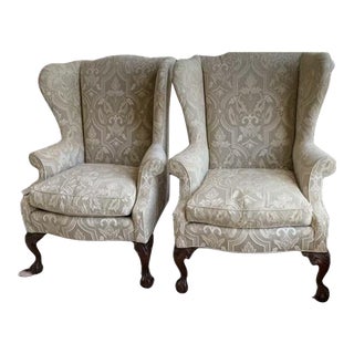 Sherrill Wing Chairs- Set of 2 For Sale