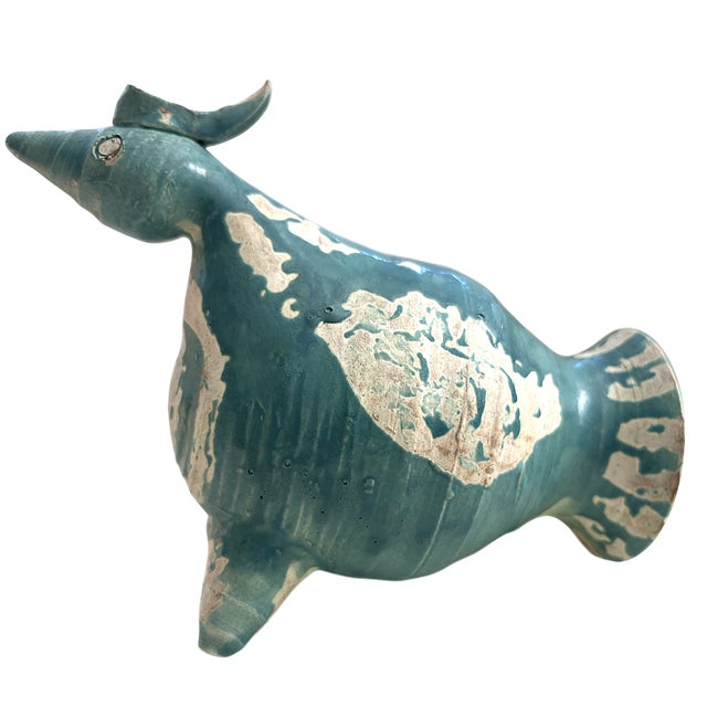 1950s 1950s Blue Bird Vase by Dodie Thayer Signed For Sale - Image 5 of 12