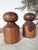 Set of 2 bottles but can be used as a vase in turned solid ash wood. Datable around the 60s and probable Alpine...