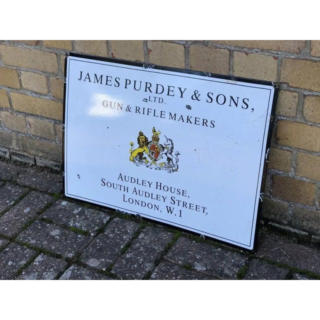 Enamel Sign from James Purdey & Sons For Sale - Image 12 of 13