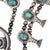 1960s 27" C1960's Native American Cast Silver and Turquoise Squash Blossom Necklace For Sale - Image 5 of 9