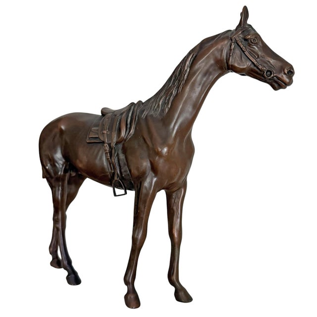 Mid 20th Century Bronze Thoroughbred Horse Sculpture For Sale - Image 5 of 18