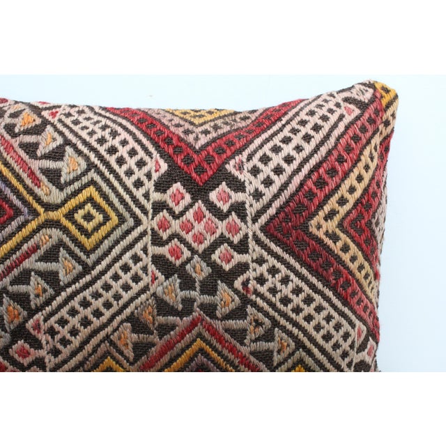 Mid-Century Modern Turkish Kilim Decorative Pillow Cover - 12"x19.5" For Sale - Image 3 of 11