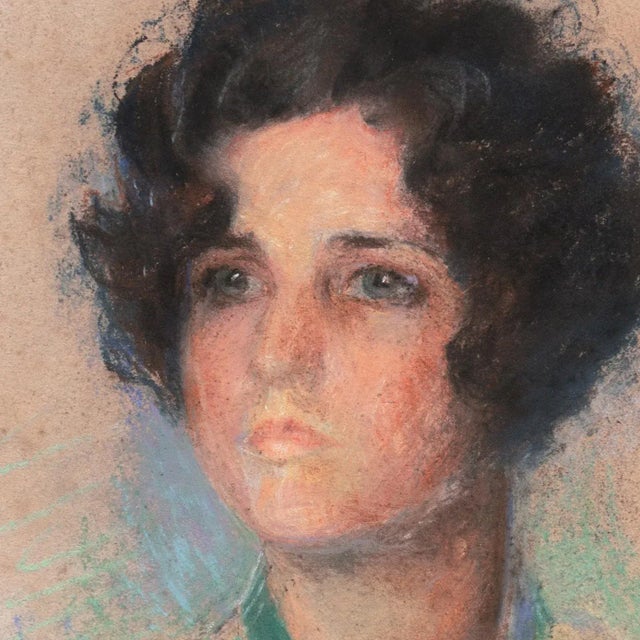 Traditional 'A Young Lady', Circle of Frederick Appleyard, Flapper, Roaring 20's, Figural, Portrait of a Woman, Figural For Sale - Image 3 of 6