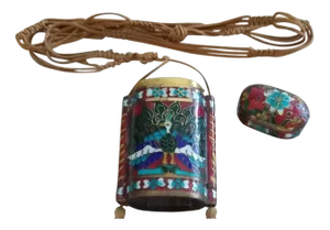 Vintage Chinese Cloissone Perfume Container Neckware