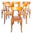 Honey Thin Slim Back Baumann Dining Chair, 1950s, Set of 6, Set of 6 For Sale