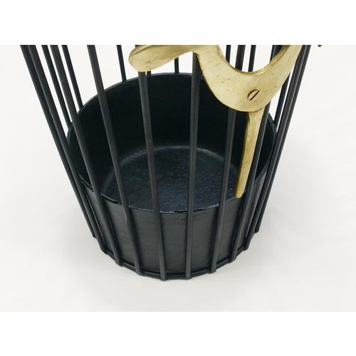 Mid-Century Brass Rooster Umbrella Stand by Walter Bosse for Herta Baller, 1950s For Sale - Image 9 of 11