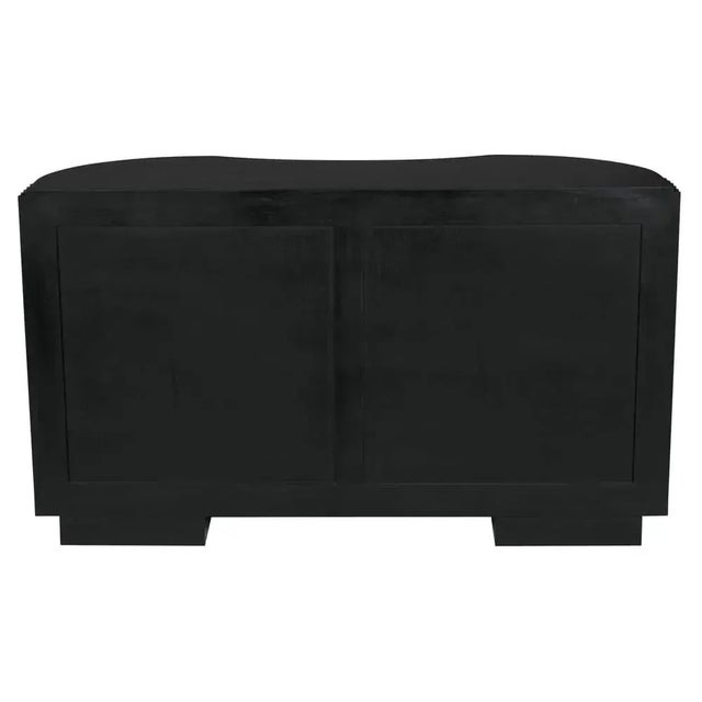 Noir NOIR Irene Dresser, Hand Rubbed Black with Light Brown Trim For Sale - Image 4 of 6