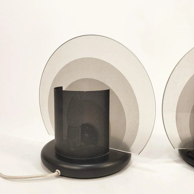 Vintage Italian Table Lamps in the style of Bruno Gecchelin for Skipper and Pollux, 1980s, Set of 2 For Sale - Image 3 of 8