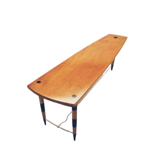 Fiddleback Maple Coffee Table-Striped Series is part of a line of furniture that incorperates a stripes into the design. I...