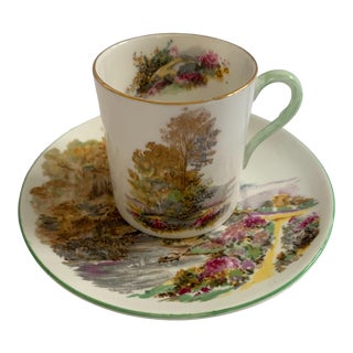 1960s Shelley English Heather Tea Cup and Saucer - 2 Pieces For Sale