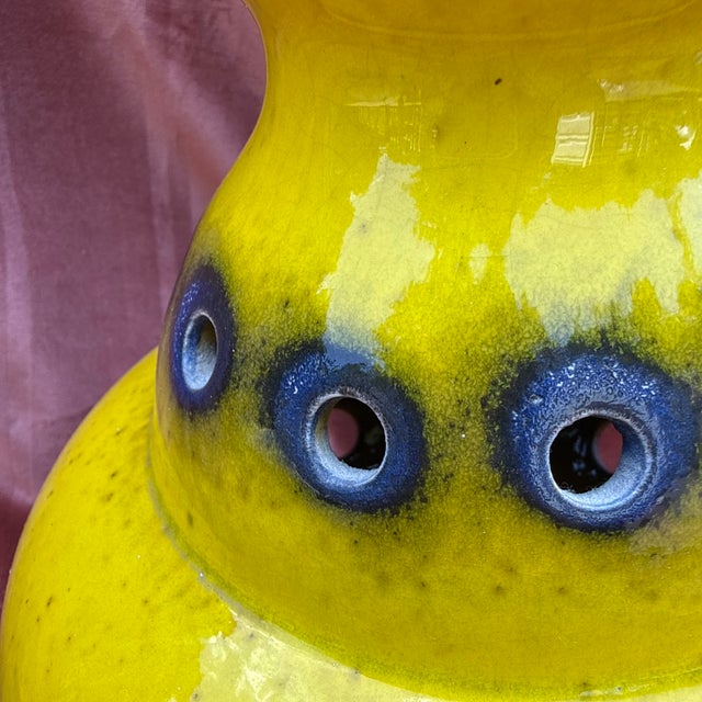 1970s Vintage Yellow Ceramic Pendant Light, 1970s For Sale - Image 5 of 17