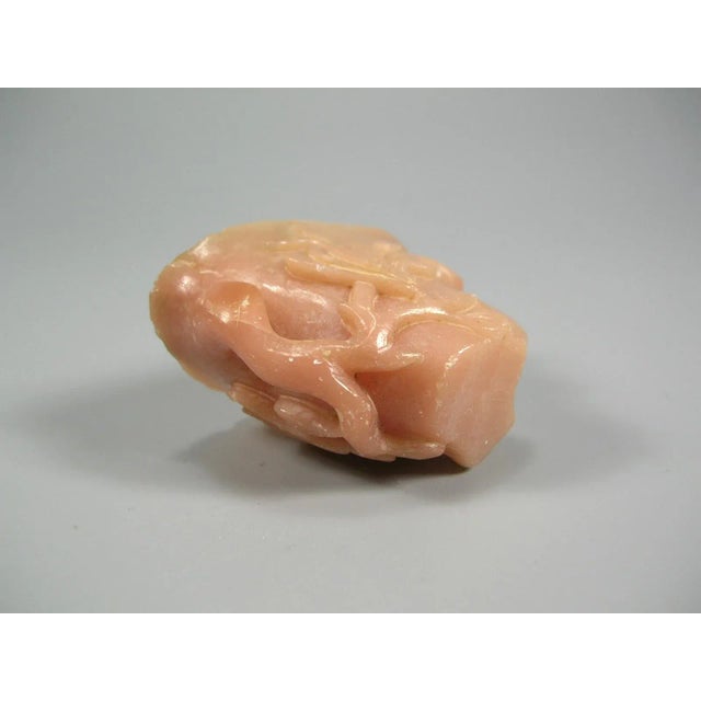 Rose Ming Dynasty Carved Rose Soapstone 'Magnolia' Miniature Libation Cup For Sale - Image 8 of 11