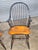 Pair of Late 20th Century Tiger Maple & Black Continuous Windsor Arm Chairs Bench Made For Sale - Image 9 of 11