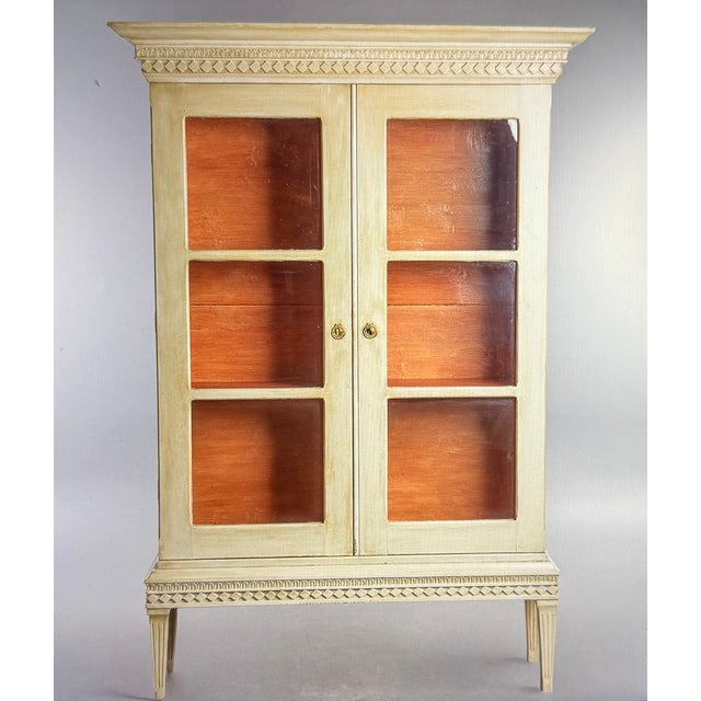 Gustavian Display Cabinet in Wood For Sale - Image 6 of 8
