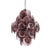 Modernist Hand-Blown Smoked Mauve Spotted Murano Glass Five-Tier Disc Chandelier For Sale - Image 9 of 18