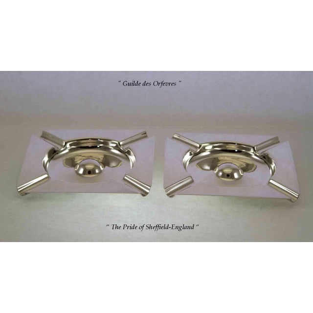 Mid-Century Modern 1970’s Vintage/New Silverplate Cigar Ashtray, Square, Plain For Sale - Image 3 of 7