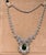 Arts & Crafts 11 Ct Pear Shape Zambian Natural Emerald & 17 Ct Diamond Necklace 18 Karat Gold For Sale - Image 3 of 18