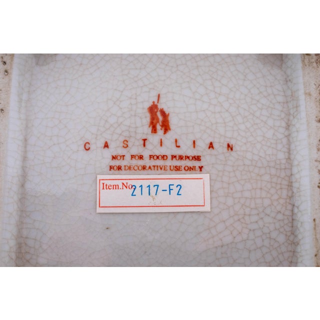 Pair of Castilian Bronze & Porcelain Lidded Urns For Sale - Image 18 of 18