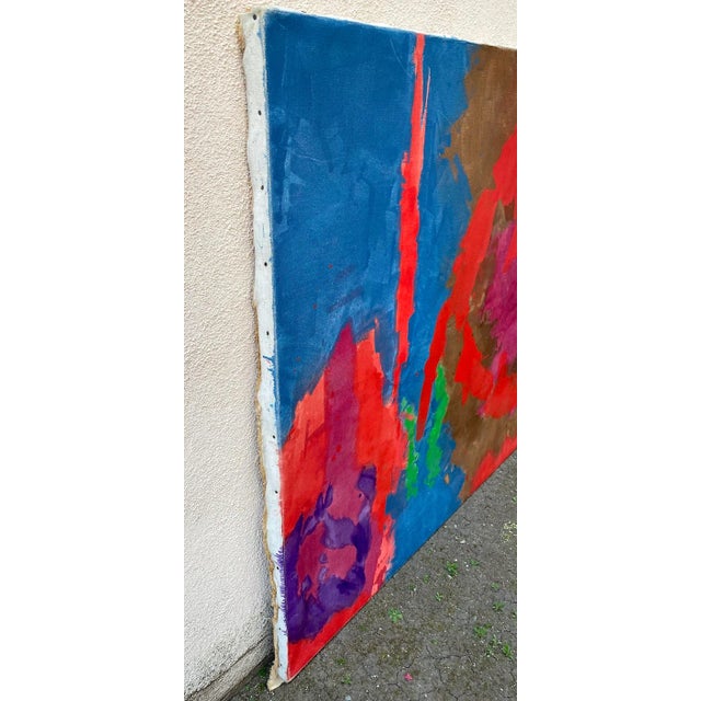Paint Strange Vista by Erle Loran, 1961 Mid-Century Modern Abstract Oil Painting, Kelly Wearstler Curated For Sale - Image 7 of 11