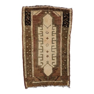 Vintage Turkish Yastik Rug - 01'10 X 03'00 For Sale